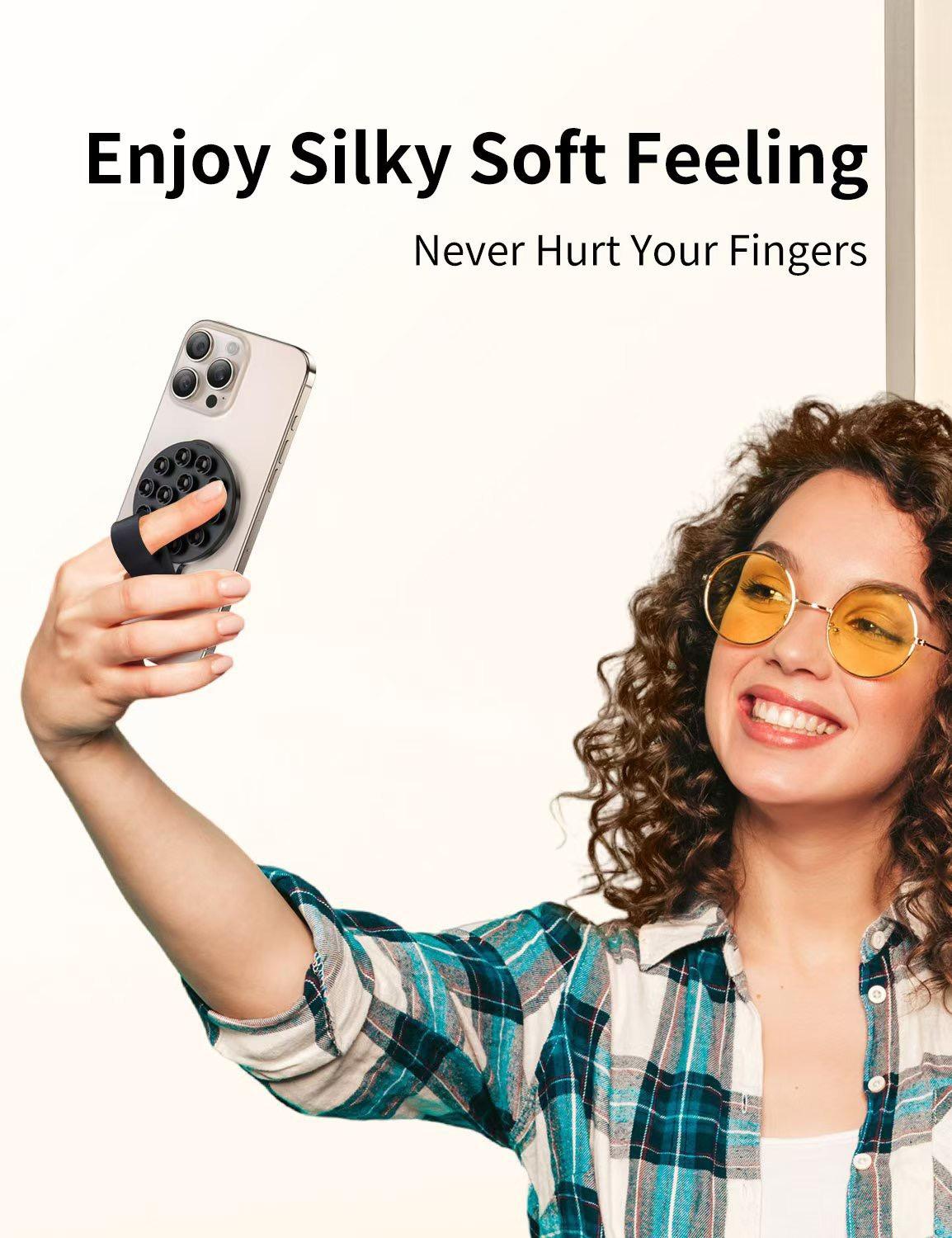 2025 Newest Silicone Adhesive Magnetic Holder Stand Smartphone Cellphone Phone