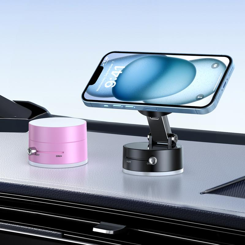 Vacuum Magnetic Phone StandstrongMagnet, Magnetic Phone Car Holder,Suction cup Hoider, Manual MagneticVacuum Adsorption Car Moblle PhoneHoider