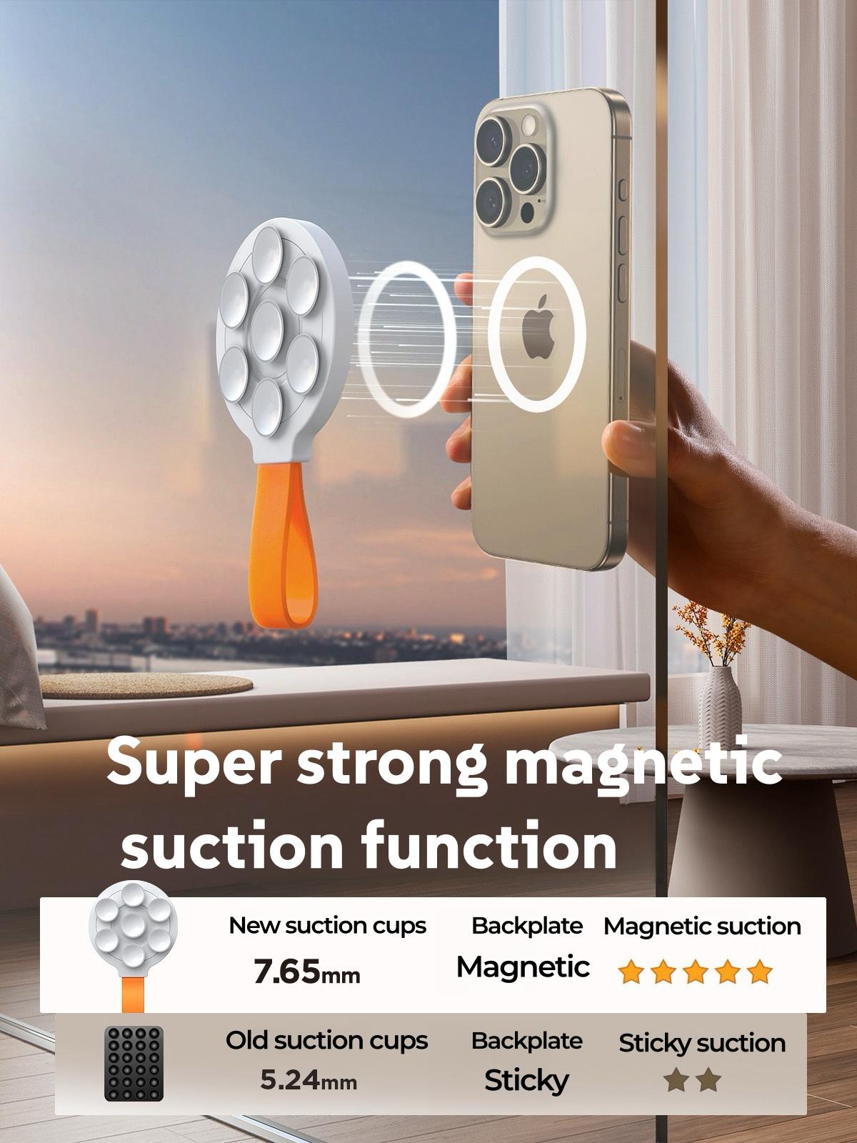 2025 Newest Silicone Adhesive Magnetic Holder Stand Smartphone Cellphone Phone