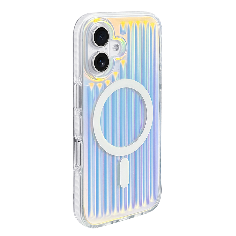 Dazzle Color Gradient Stripe Luggage iPhone 16ProMax Magnetic Case for Apple MagSafe Simple 15 All-inclusive Drop Protection 14/13 Fashion 16Plus Case