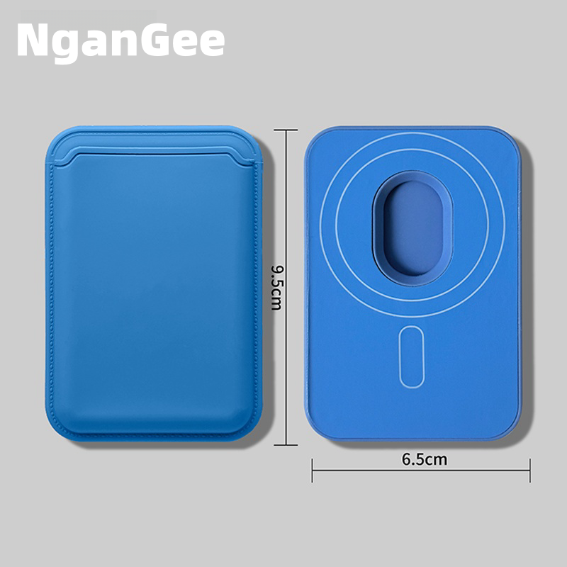 Silicone MagSafe magnetic card case for Apple iPhone 15 case photo ID bank card insert card