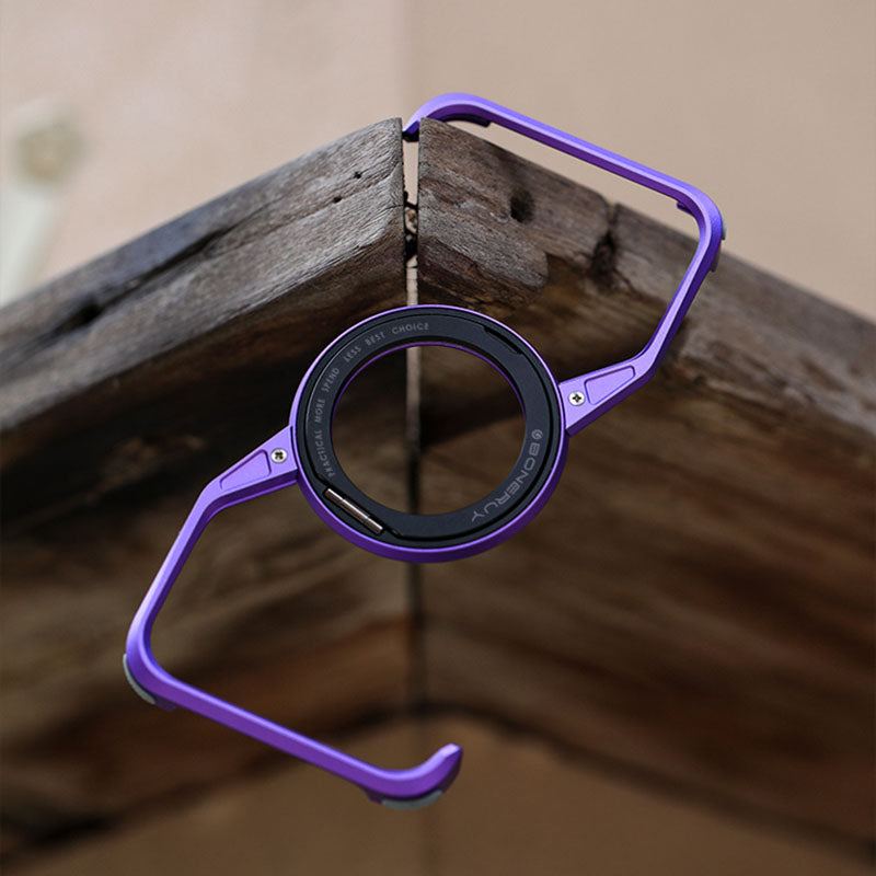 "Z" Rotating Stand Magnetic Skeletonized Metal Phone Case For iPhone 16