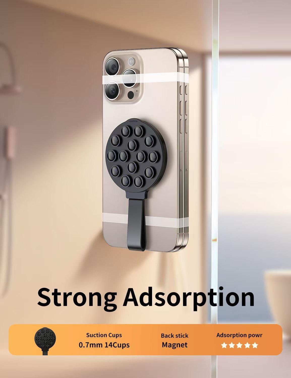 2025 Newest Silicone Adhesive Magnetic Holder Stand Smartphone Cellphone Phone
