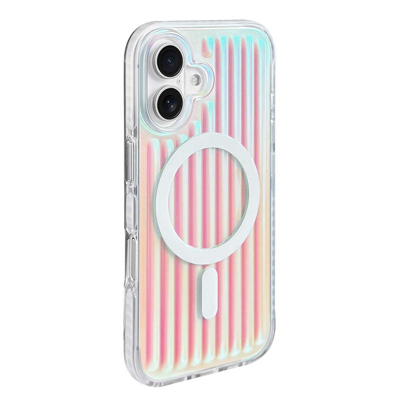 Dazzle Color Gradient Stripe Luggage iPhone 16ProMax Magnetic Case for Apple MagSafe Simple 15 All-inclusive Drop Protection 14/13 Fashion 16Plus Case