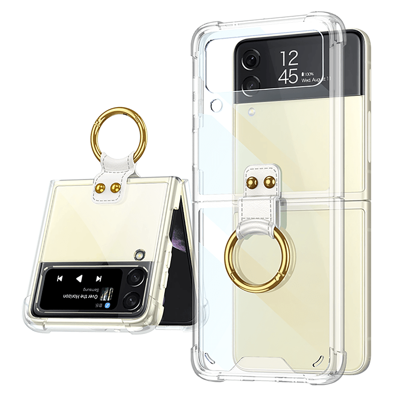 Transparents Airbag Ring Holder Anti-knock Protection Cover For Samsung Galaxy Z Flip 3 5G