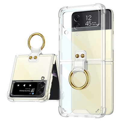 Transparents Airbag Ring Holder Anti-knock Protection Cover For Samsung Galaxy Z Flip 3 5G
