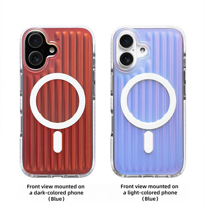 Dazzle Color Gradient Stripe Luggage iPhone 16ProMax Magnetic Case for Apple MagSafe Simple 15 All-inclusive Drop Protection 14/13 Fashion 16Plus Case