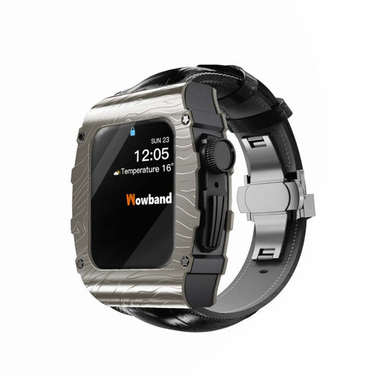 Stainless Steel Case Leather Strap