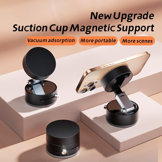 Vacuum Magnetic Phone StandstrongMagnet, Magnetic Phone Car Holder,Suction cup Hoider, Manual MagneticVacuum Adsorption Car Moblle PhoneHoider