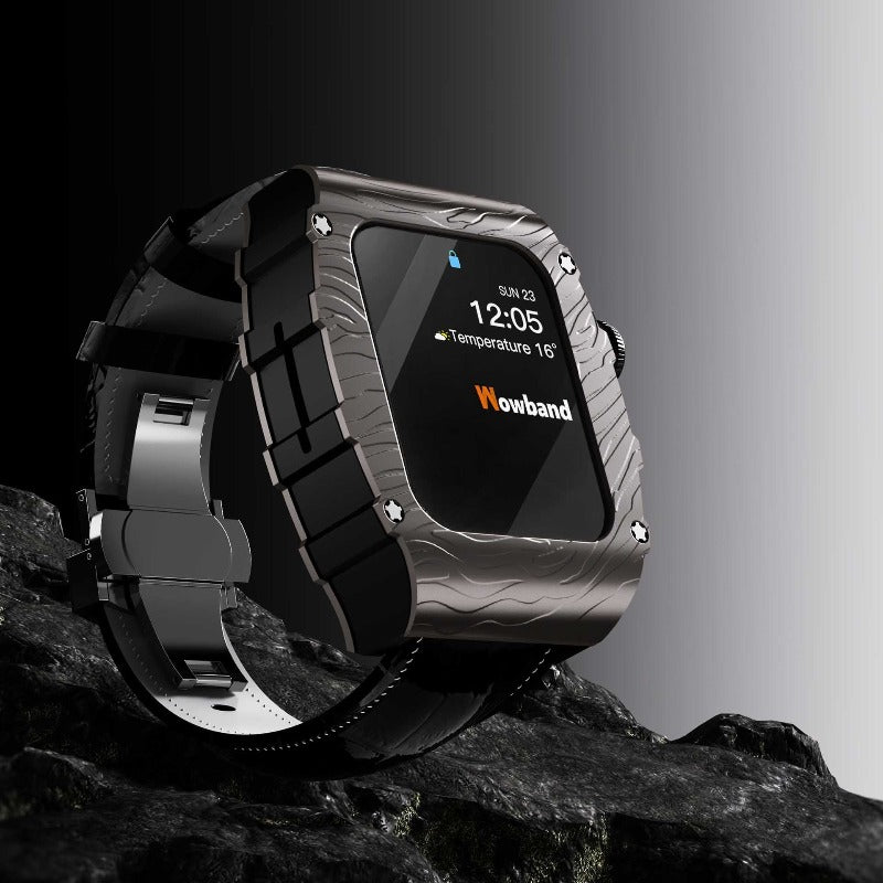 Stainless Steel Case Leather Strap