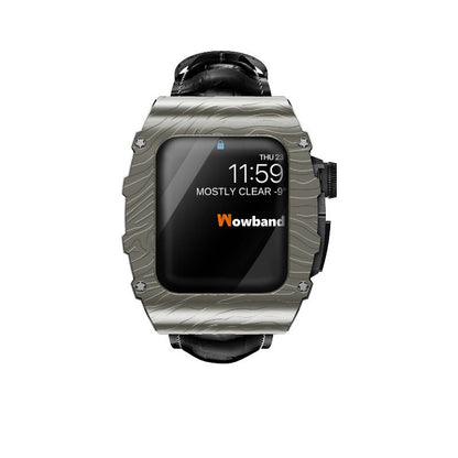Stainless Steel Case Leather Strap