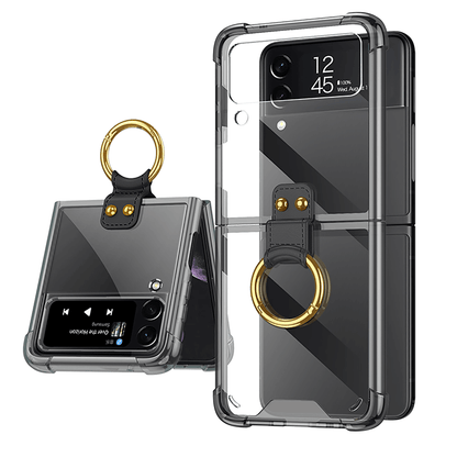 Transparents Airbag Ring Holder Anti-knock Protection Cover For Samsung Galaxy Z Flip 3 5G