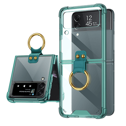 Transparents Airbag Ring Holder Anti-knock Protection Cover For Samsung Galaxy Z Flip 3 5G