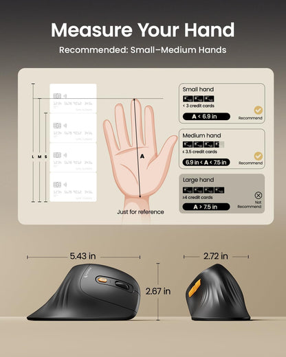 EM11 NL Bluetooth Ergonomic Vertical Mouse